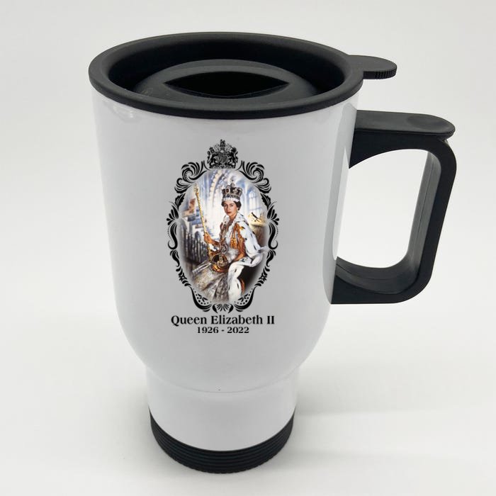 RIP Queen Elizabeth II 1926 2022 Front & Back Stainless Steel Travel Mug