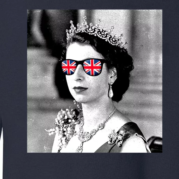 RIP Queen Elizabeth British Flag Sunglasses Toddler Sweatshirt