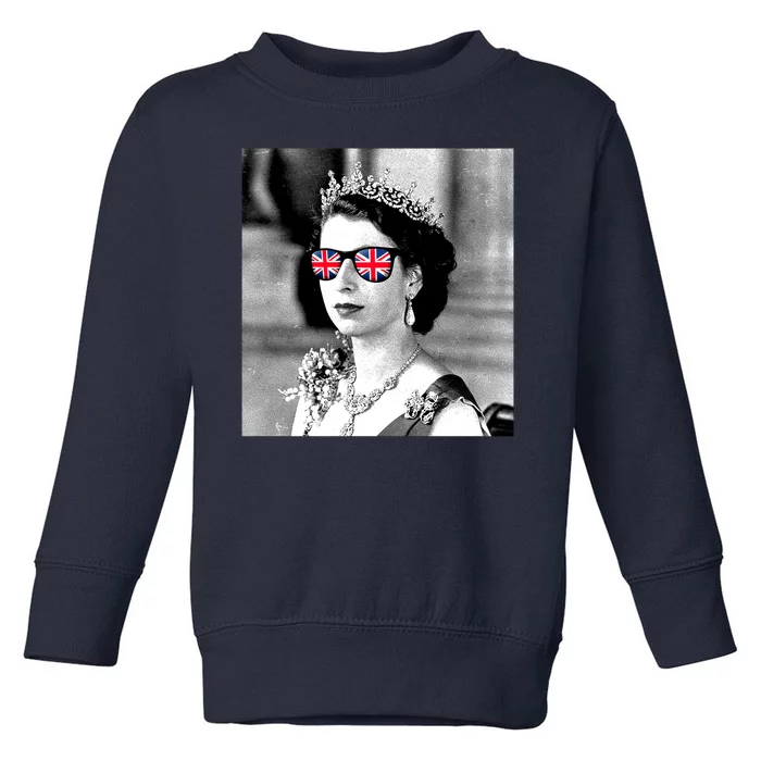 RIP Queen Elizabeth British Flag Sunglasses Toddler Sweatshirt