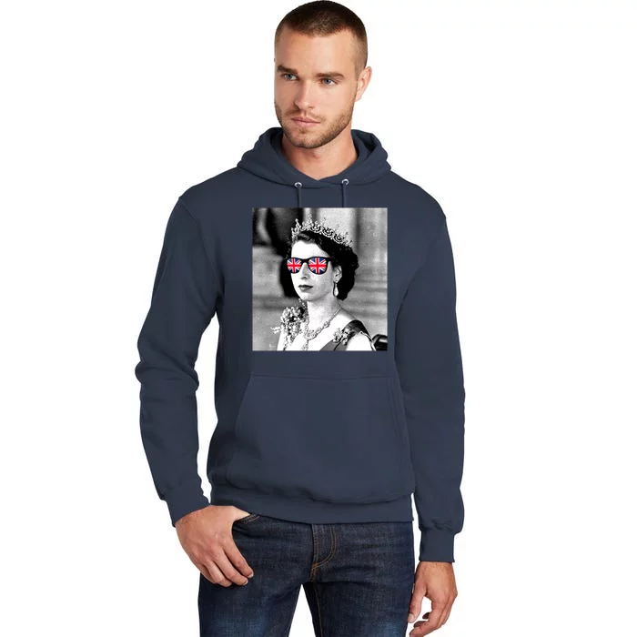 RIP Queen Elizabeth British Flag Sunglasses Tall Hoodie