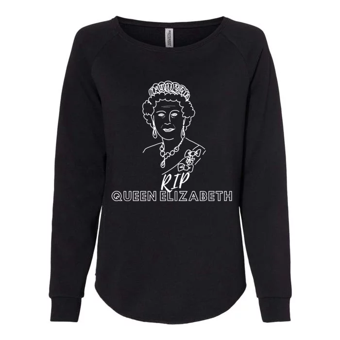 RIP Queen Elizabeth Womens California Wash Sweatshirt