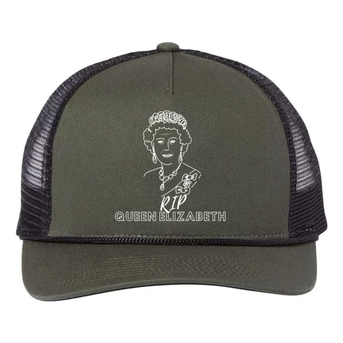 RIP Queen Elizabeth Retro Rope Trucker Hat Cap