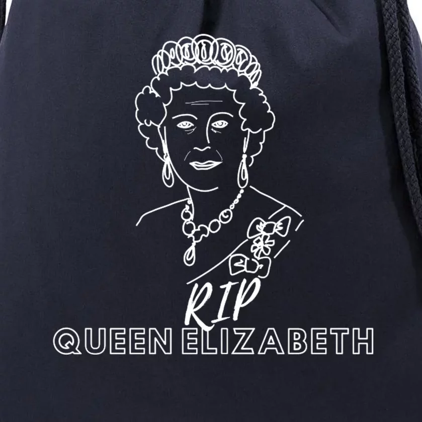 RIP Queen Elizabeth Drawstring Bag