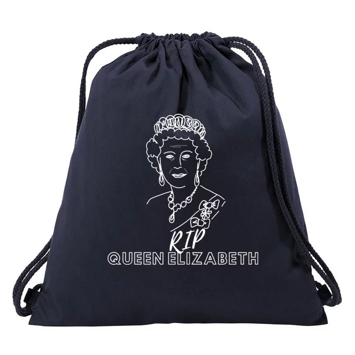 RIP Queen Elizabeth Drawstring Bag