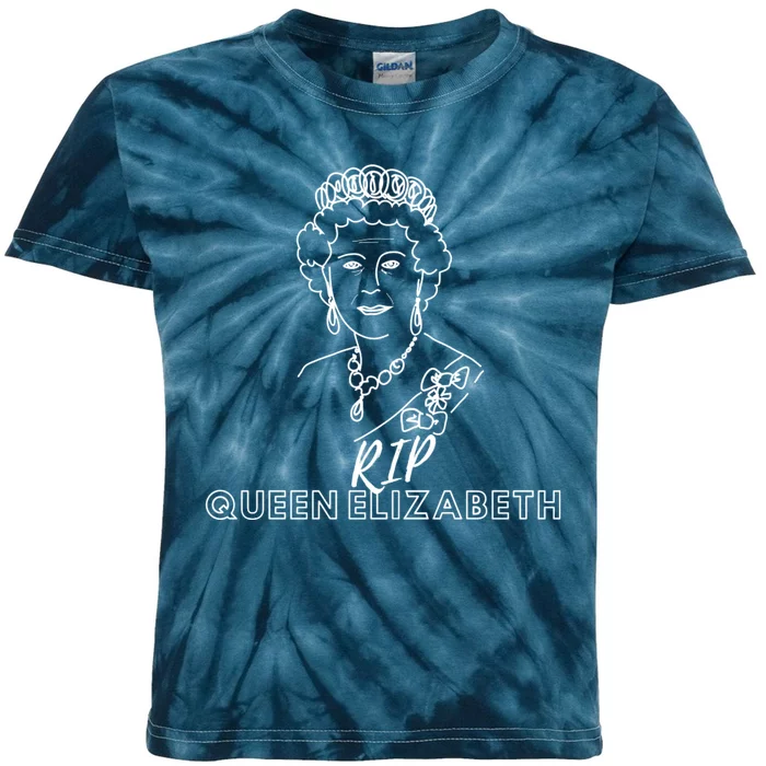 RIP Queen Elizabeth Kids Tie-Dye T-Shirt