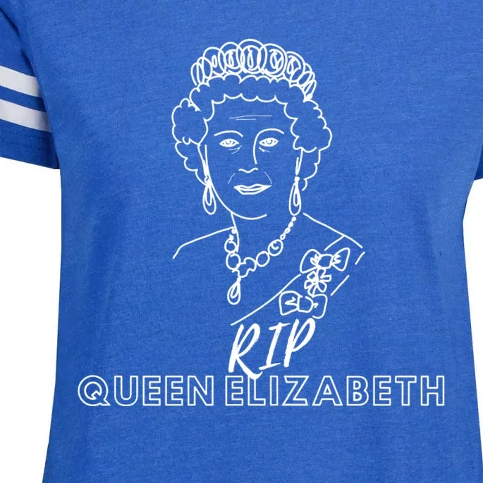 RIP Queen Elizabeth Enza Ladies Jersey Football T-Shirt