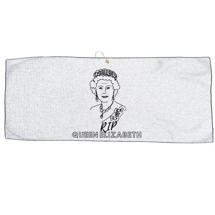 RIP Queen Elizabeth Large Microfiber Waffle Golf Towel