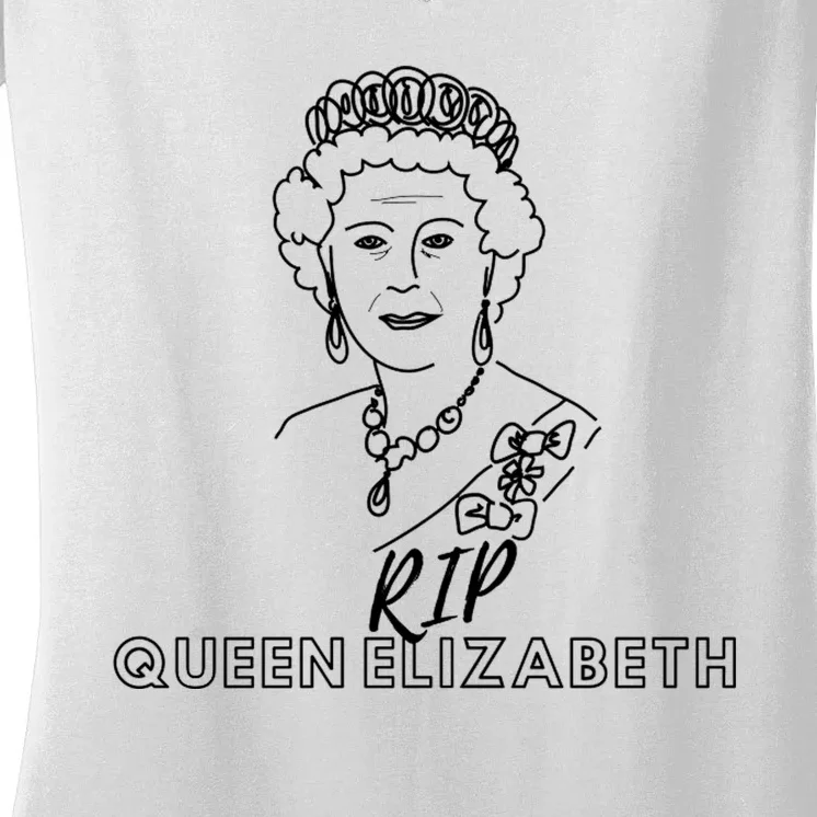 RIP Queen Elizabeth Women's V-Neck T-Shirt