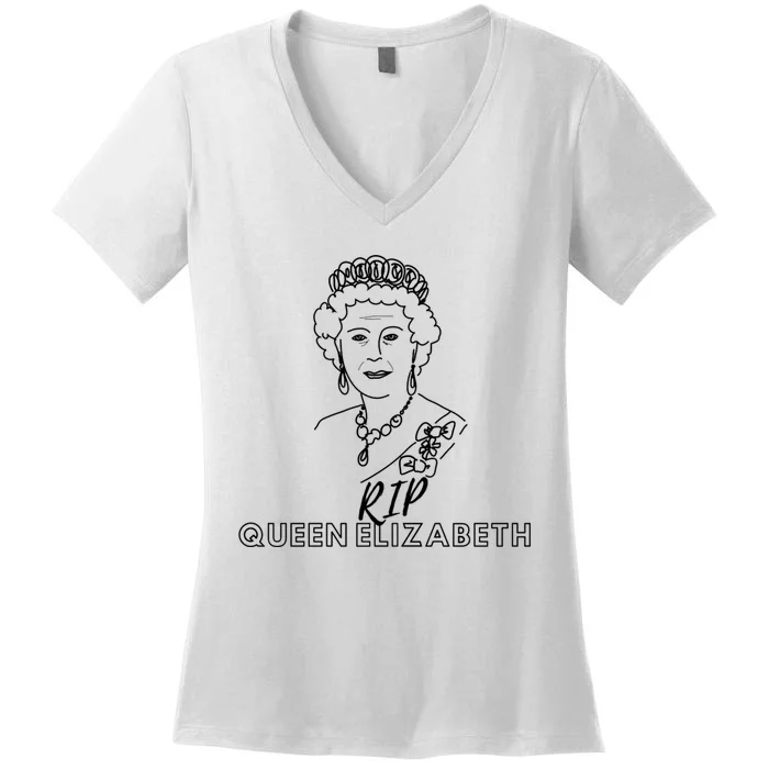 RIP Queen Elizabeth Women's V-Neck T-Shirt