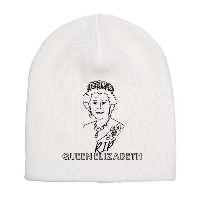 RIP Queen Elizabeth Short Acrylic Beanie