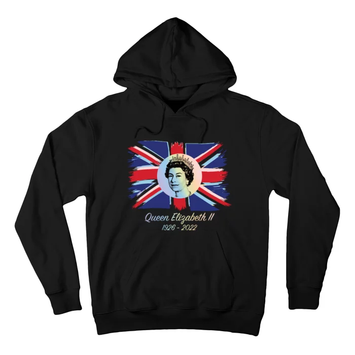 RIP Queen Elizabeth II Tribute UK Flag Colorful Hoodie