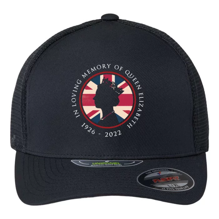 RIP Queen Elizabeth In Loving Memory Of Queen Elizabeth II Flexfit Unipanel Trucker Cap