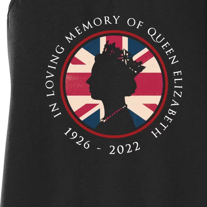 RIP Queen Elizabeth In Loving Memory Of Queen Elizabeth II Women's Racerback Tank