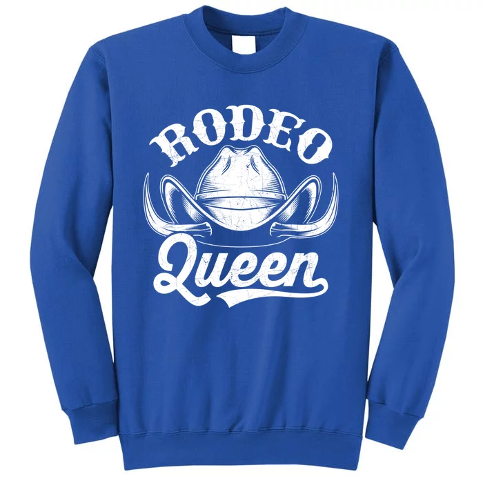 Rodeo Queen Funny Cow Cow Rodeo Horse Lover Gift Tall Sweatshirt