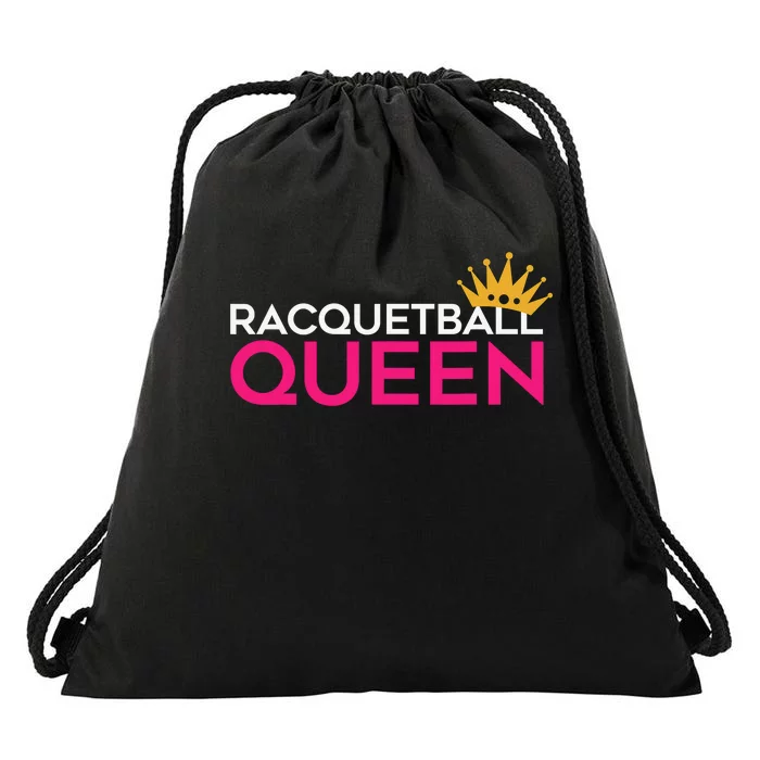 Racquetball Queen Funny Game Racquetball Player Drawstring Bag