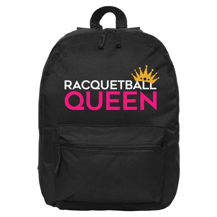 Racquetball Queen Funny Game Racquetball Player 16 in Basic Backpack