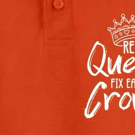 'Real Queens Fix Each Others Crowns' Cute Gift Dry Zone Grid Performance Polo