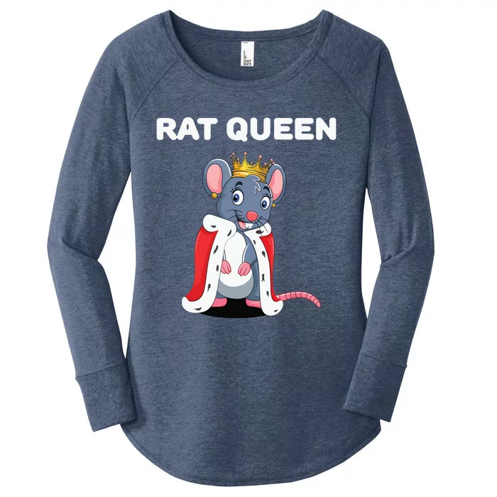 Rat Queen Girl Rat Women Rat Women's Perfect Tri Tunic Long Sleeve Shirt