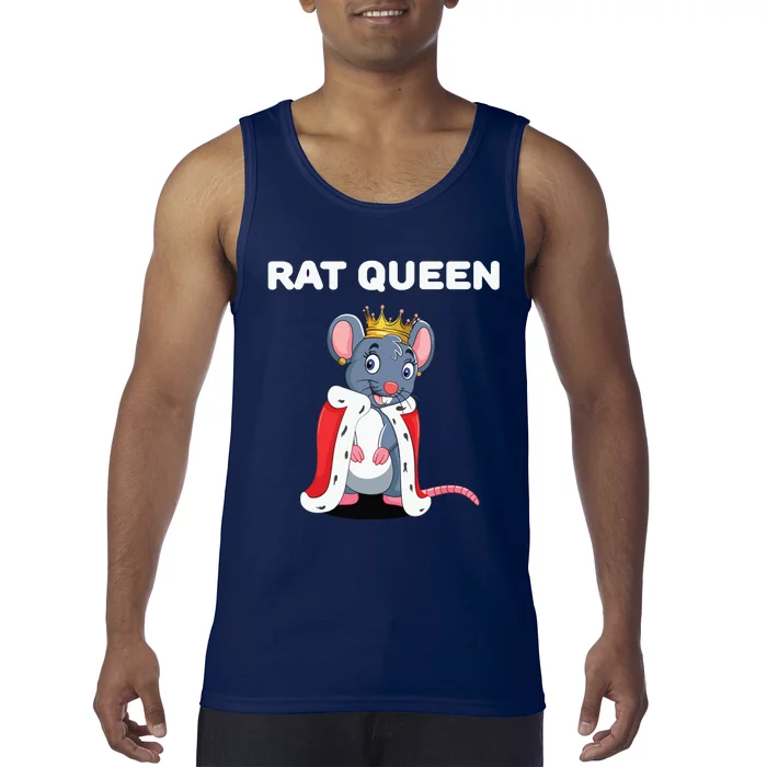 Rat Queen Girl Rat Women Rat Tank Top