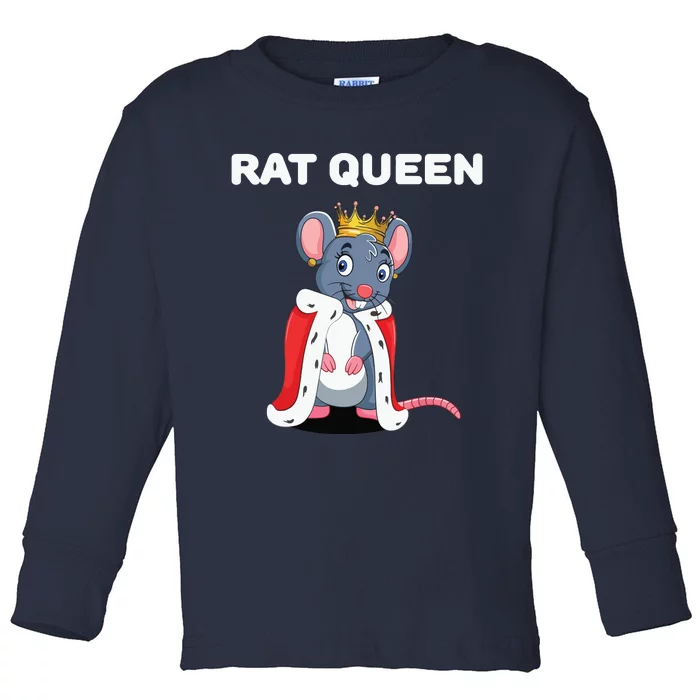 Rat Queen Girl Rat Women Rat Toddler Long Sleeve Shirt