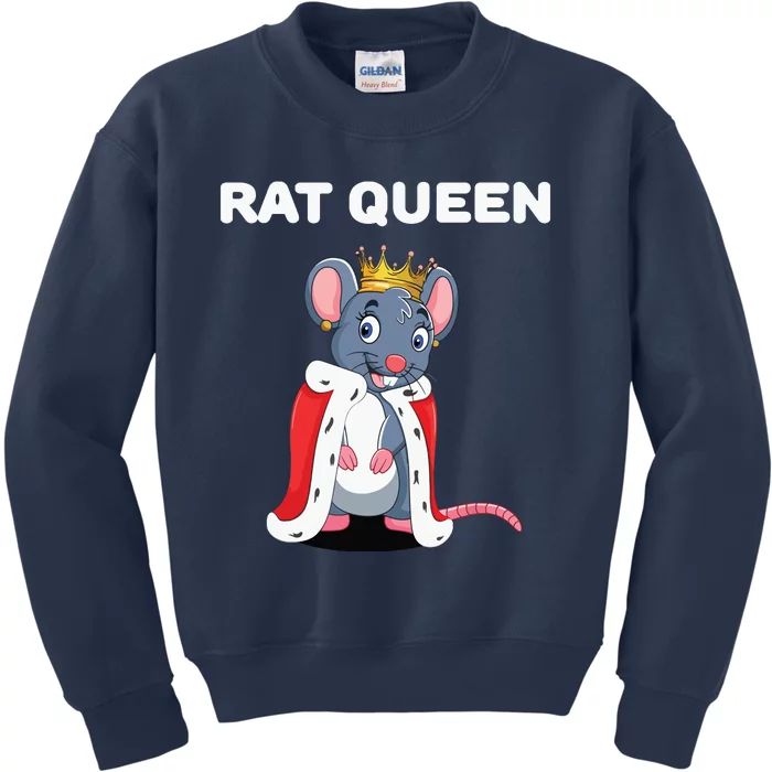 Rat Queen Girl Rat Women Rat Kids Sweatshirt