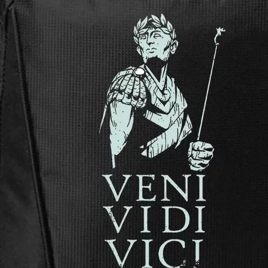 Roman Quotes Julius Caesar Figure Veni Vidi Vici City Backpack