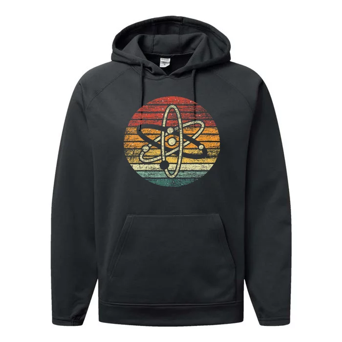 Retro Quantum Mechanics Atom Physics Performance Fleece Hoodie