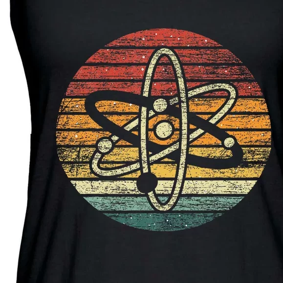 Retro Quantum Mechanics Atom Physics Ladies Essential Flowy Tank