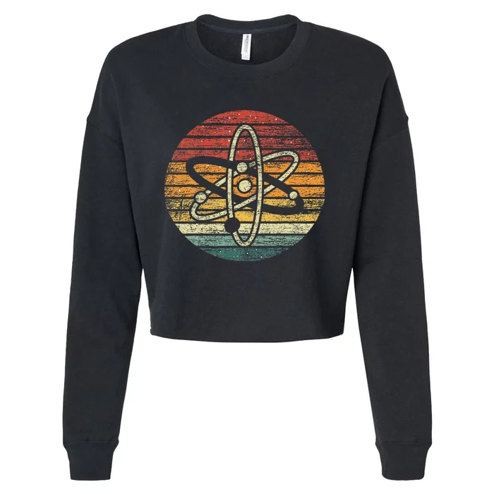 Retro Quantum Mechanics Atom Physics Cropped Pullover Crew