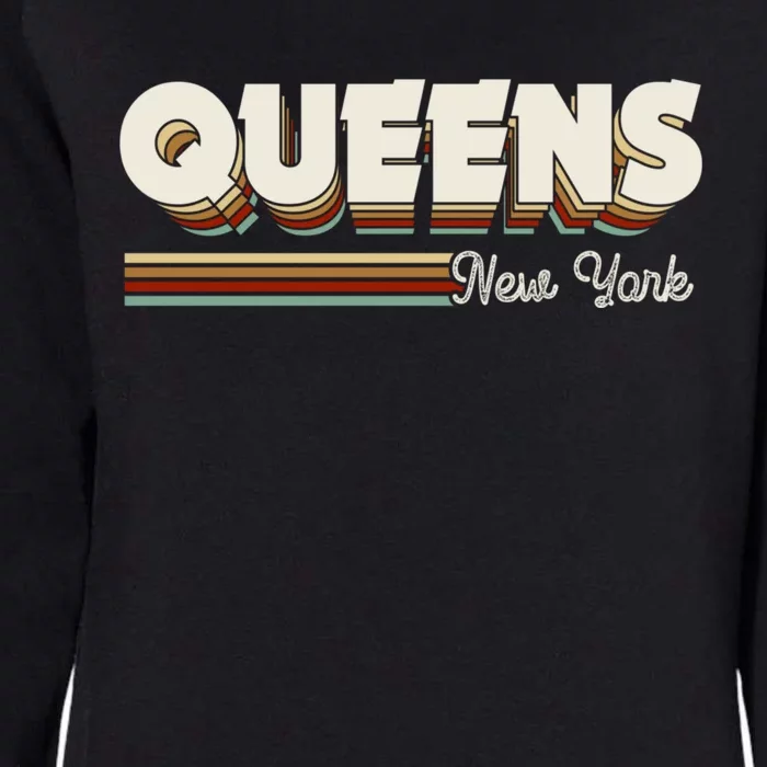 Retro Queens Ny New York Souvenirs Gifts Womens California Wash Sweatshirt