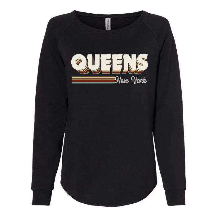 Retro Queens Ny New York Souvenirs Gifts Womens California Wash Sweatshirt