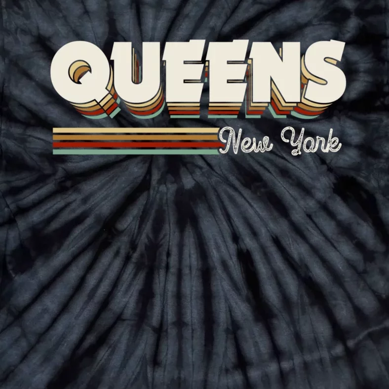 Retro Queens Ny New York Souvenirs Gifts Tie-Dye T-Shirt