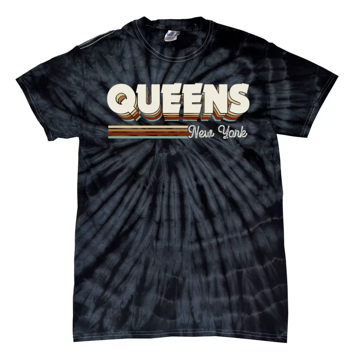 Retro Queens Ny New York Souvenirs Gifts Tie-Dye T-Shirt