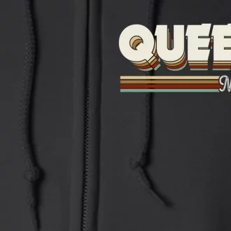 Retro Queens Ny New York Souvenirs Gifts Full Zip Hoodie