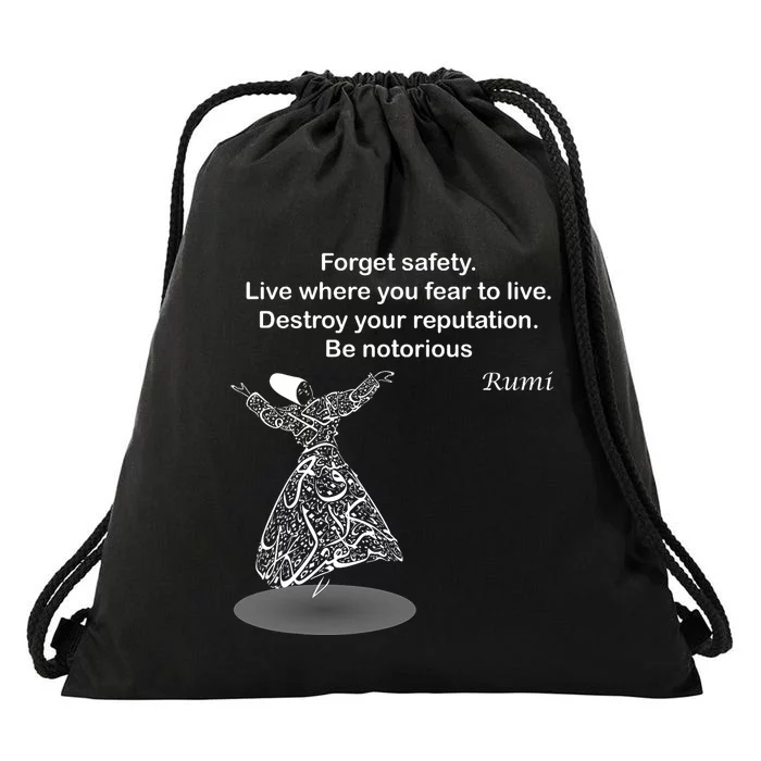 Rumi Quotes Poems Arts Drawstring Bag