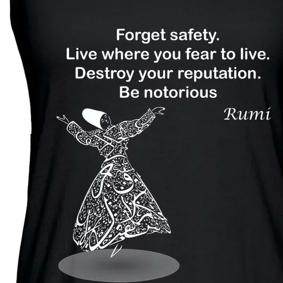 Rumi Quotes Poems Arts Ladies Essential Flowy Tank