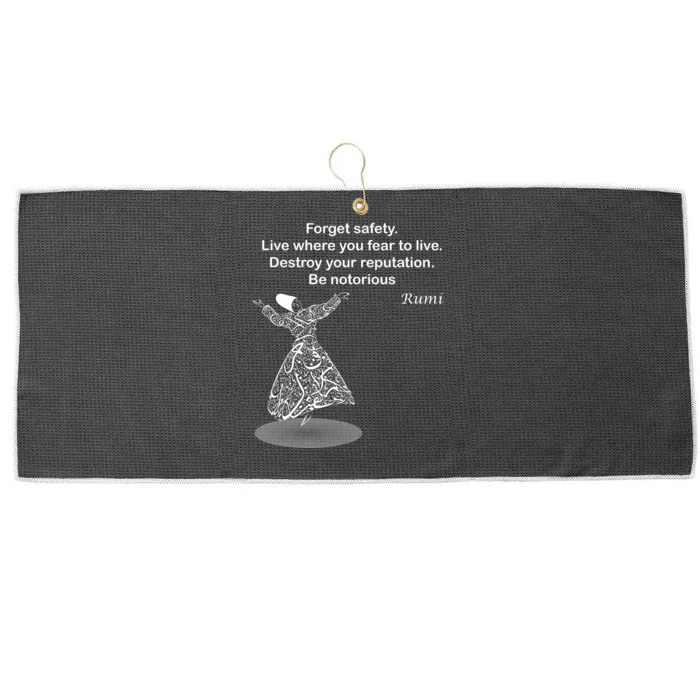 Rumi Quotes Poems Arts Large Microfiber Waffle Golf Towel