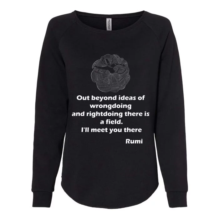 Rumi Quotes Poems Art Womens California Wash Sweatshirt