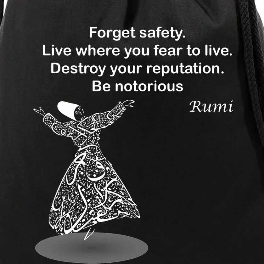 Rumi Quotes Poems Arts Drawstring Bag