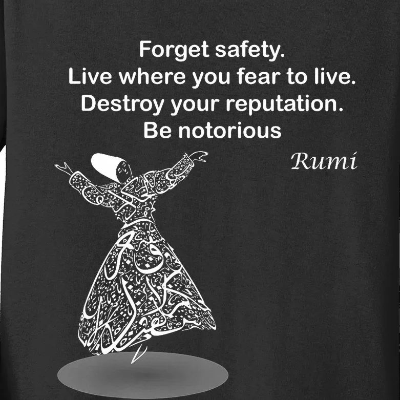 Rumi Quotes Poems Arts Kids Long Sleeve Shirt