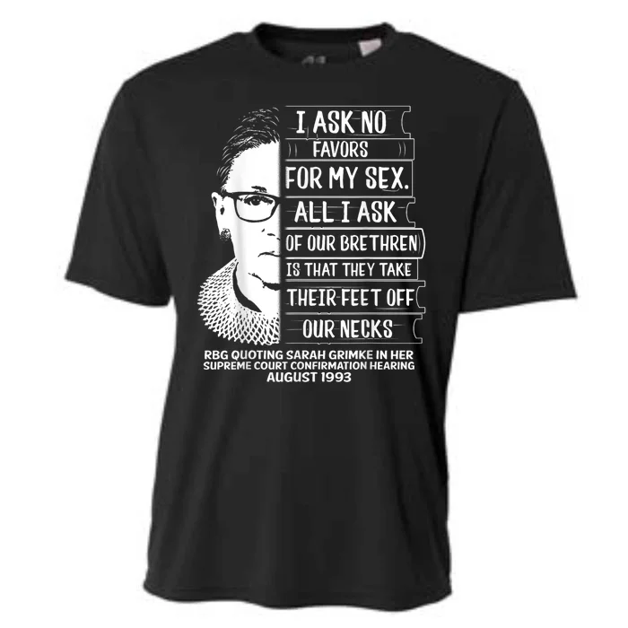 Rbg Quote Ruth Bader Ginsburg I Ask No Favor Cooling Performance Crew T-Shirt