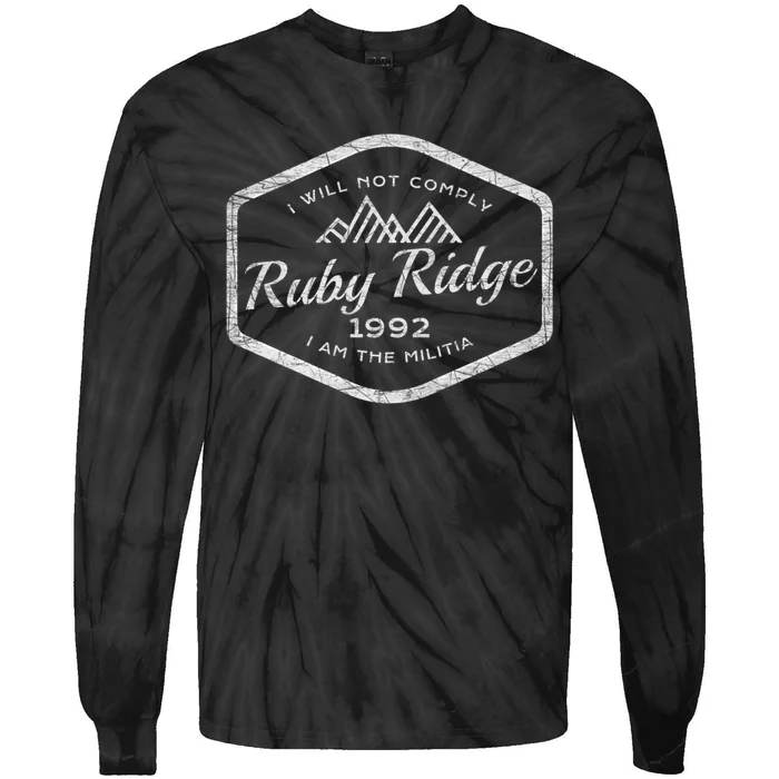 Ruby Ridge 1992. I Will Not Comply. Premium Tie-Dye Long Sleeve Shirt