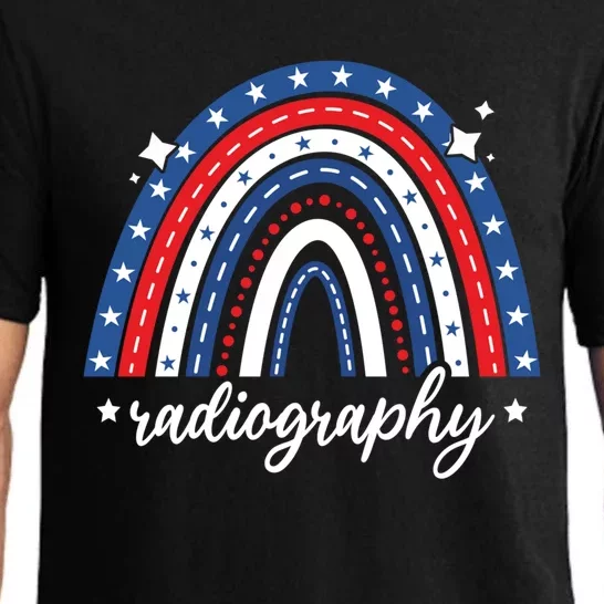 Rainbow Radiography 4th Of July Usa Flag America Patriotic Gift Pajama Set