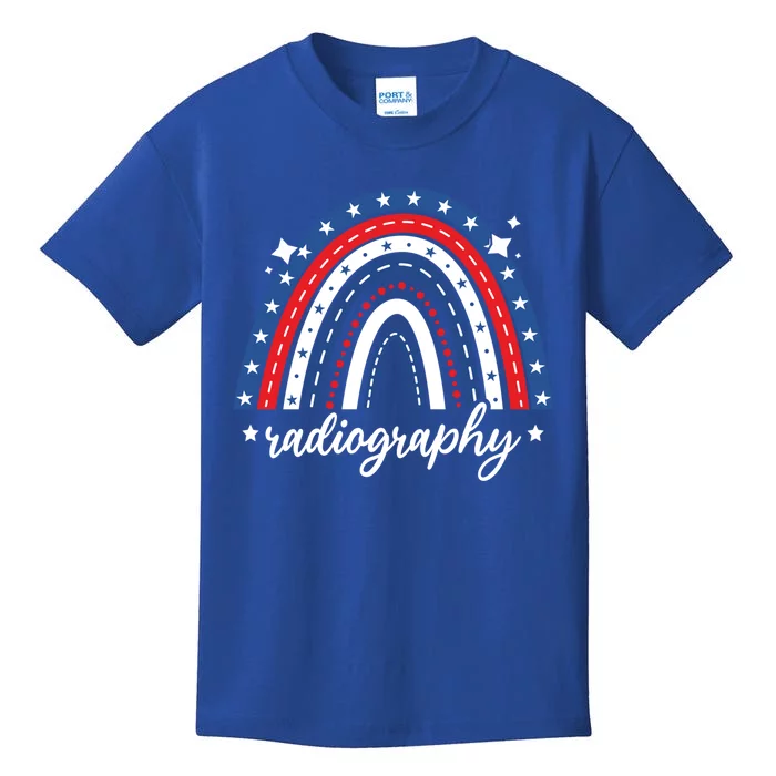 Rainbow Radiography 4th Of July Usa Flag America Patriotic Gift Kids T-Shirt