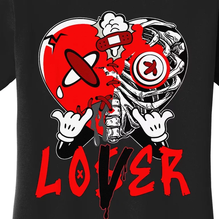 Racer Red 5s Tee To Match Loser Lover Heart 5 Racer Blue Women's T-Shirt