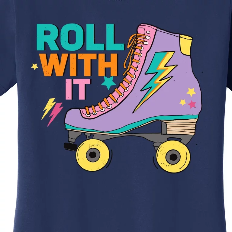 Retro Rollerskates 80S Derby Roller Skating For Teen Girl Women's T-Shirt