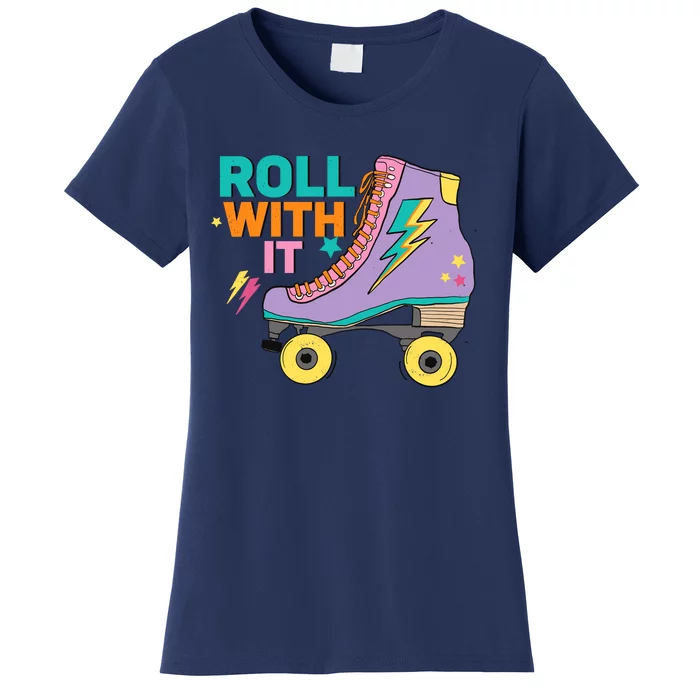 Retro Rollerskates 80S Derby Roller Skating For Teen Girl Women's T-Shirt