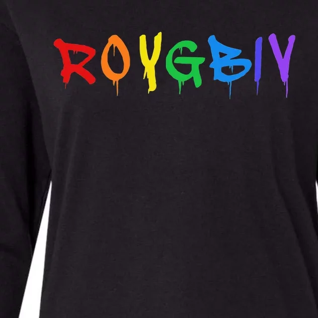 Roygbiv Rainbow Artist Art Student Teacher Womens Cotton Relaxed Long Sleeve T-Shirt