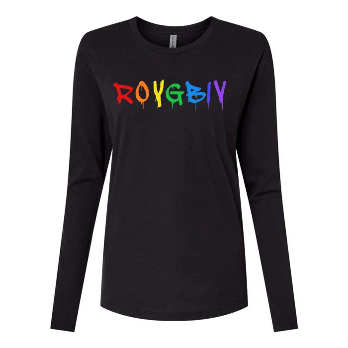 Roygbiv Rainbow Artist Art Student Teacher Womens Cotton Relaxed Long Sleeve T-Shirt