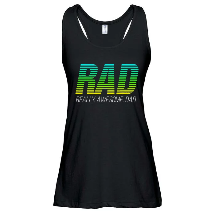 RAD Really Awesome Dad Happy Father's Day Ladies Essential Flowy Tank